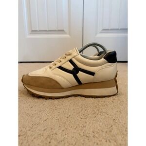 Veronica Beard Valentina Mixed Leather Retro Sneakers Shoes Women's Size‎ 9.5 M
